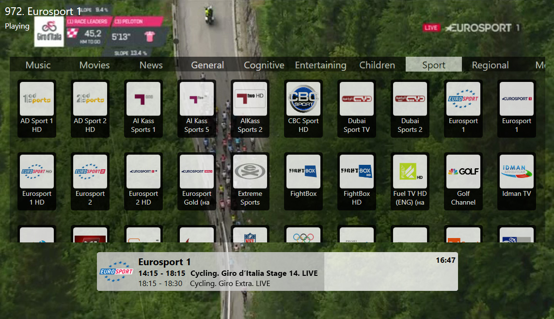 IPTV with EPG support